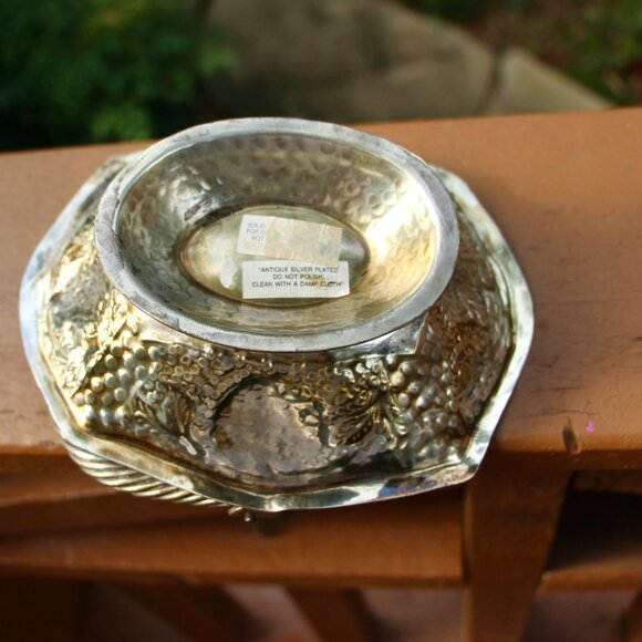 vintage Small silver plated dish with handle - Picture 8 of 8